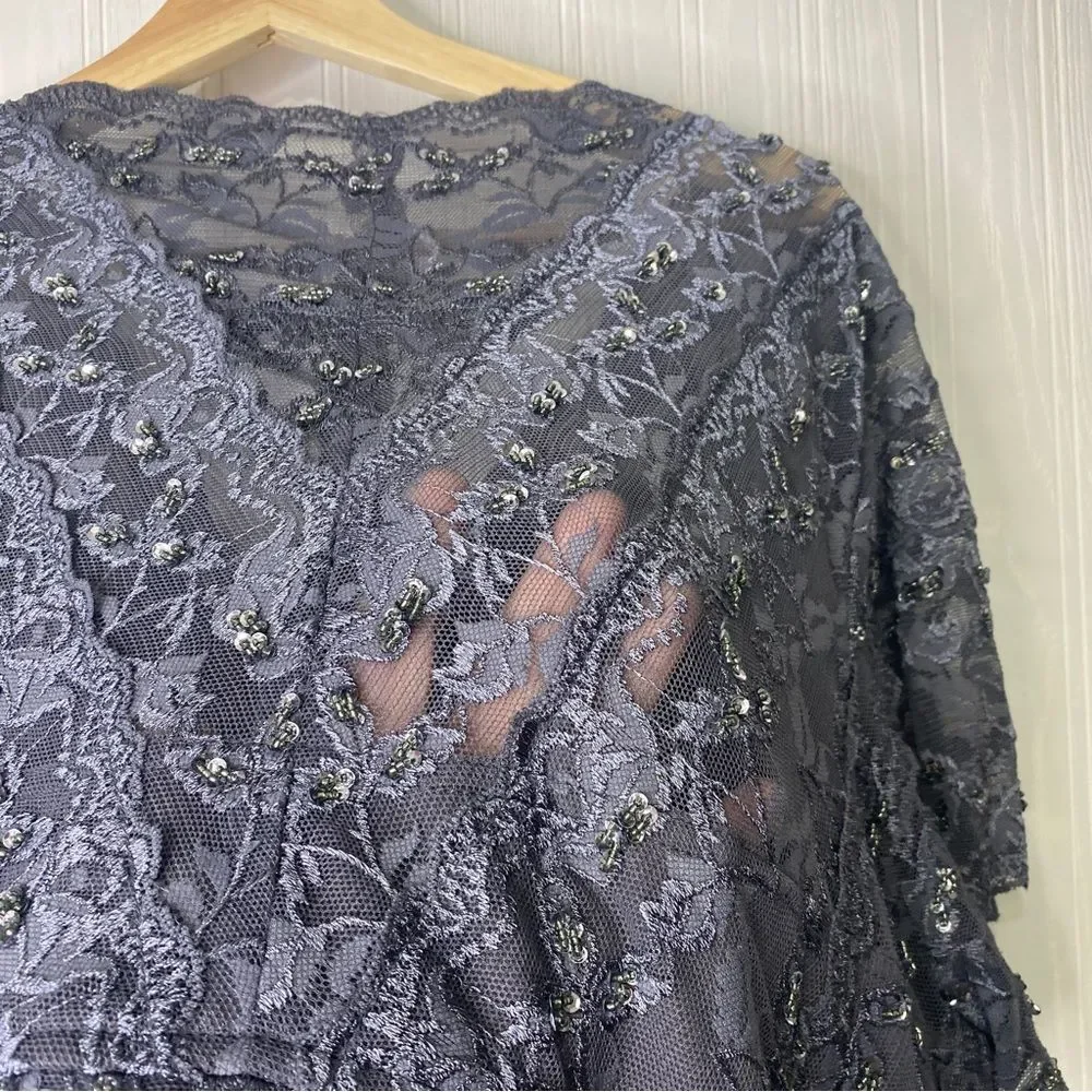 Marina Lace Sequined Stretch Body Con Formal Dress Size 22W - Picture 11 of 14